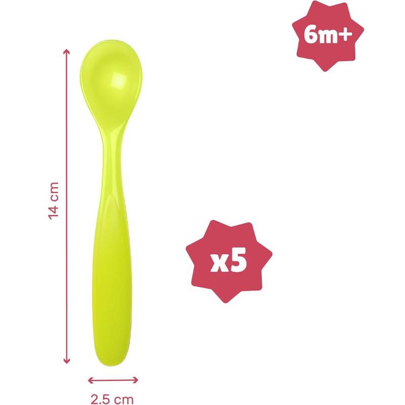 BADABULLE Cuillères Souples et Douces (x5) - dès 6 mois