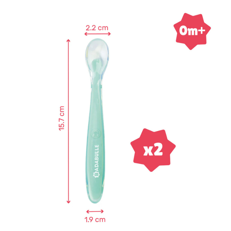 Badabulle Lot de 2 Cuillères Bébé 3m+