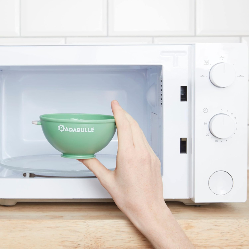 Badabulle Lot de 5 bols ventouse antidérapants 330ml et 3 cuillères 1er âge souples