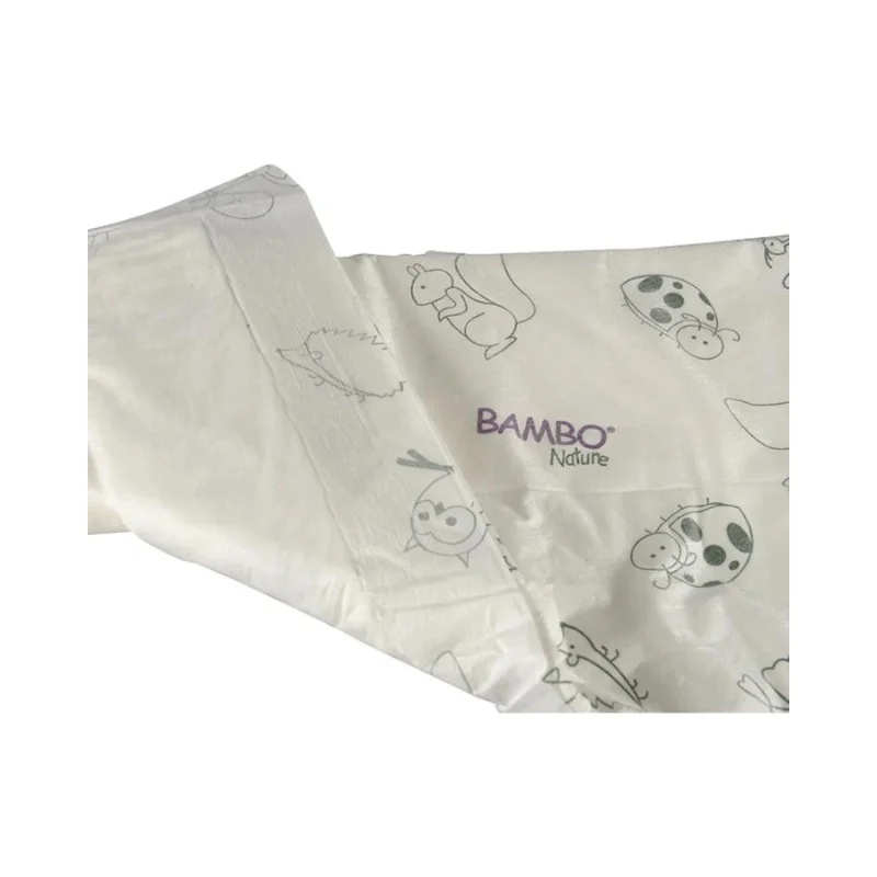 Bambo Nature Tapis de Change 60x60cm – 10 Unités