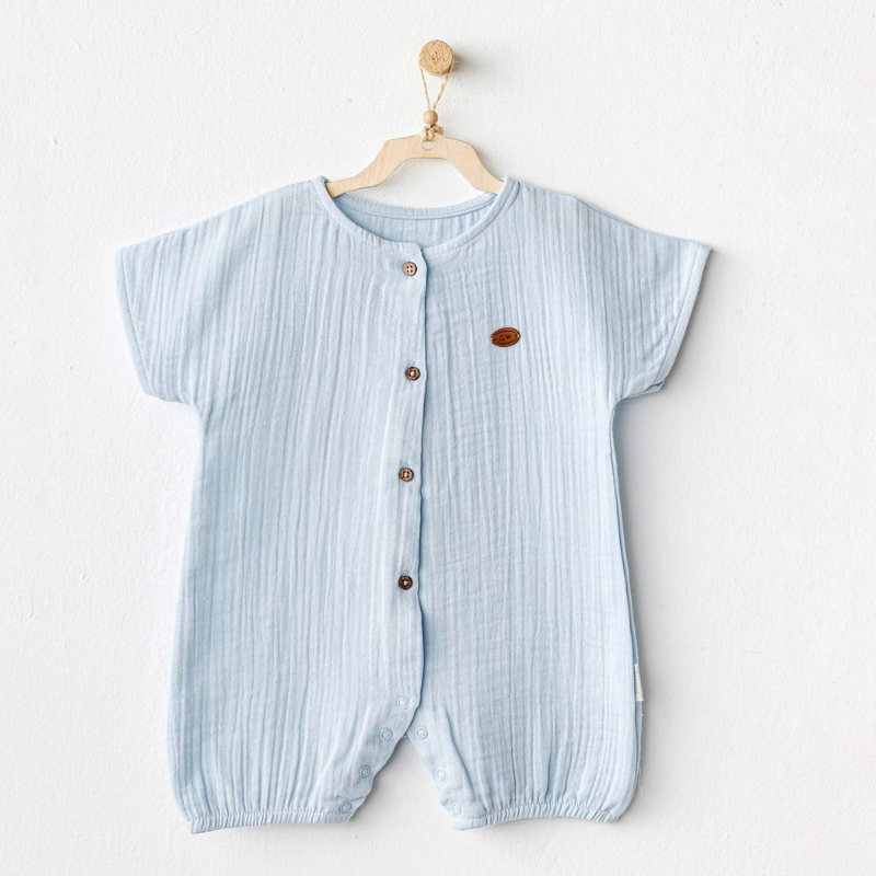 Barboteuse Andywawa bleu ciel en mousseline