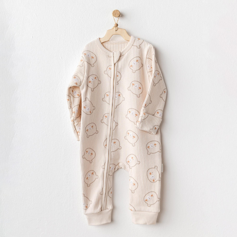 xx Barboteuse Bébé Garçon Ours Beige AndyWawa