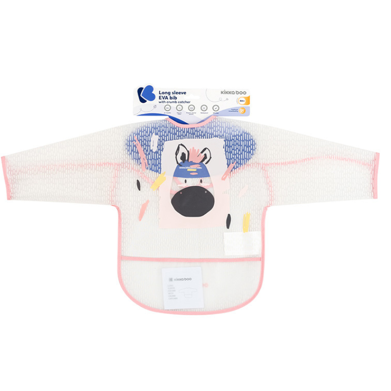 xx Bavoir manche longue avec manche et ramasse miette Arty Rose