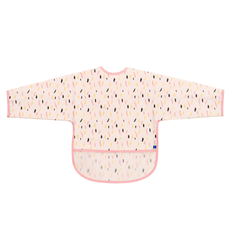 Bavoir manches longues EVA avec ramasse-miettes Arty Pink Pattern