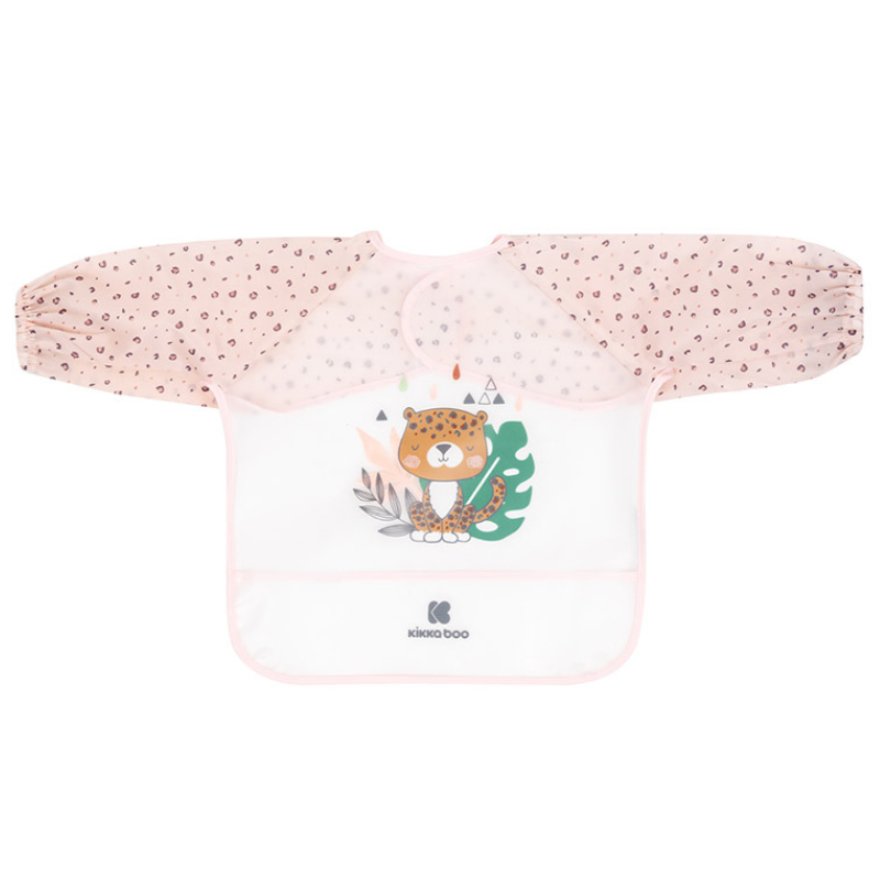Bavoir manches longues ЕVA avec ramasse-miettes Savanna Pink