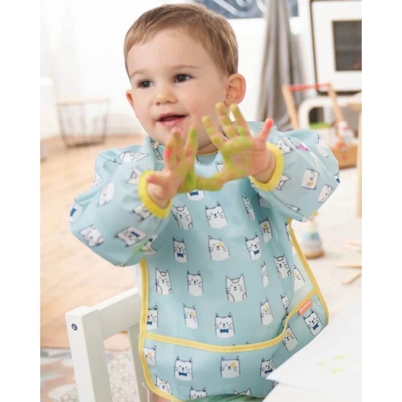 Bavoir manches longues Orange – Badabulle