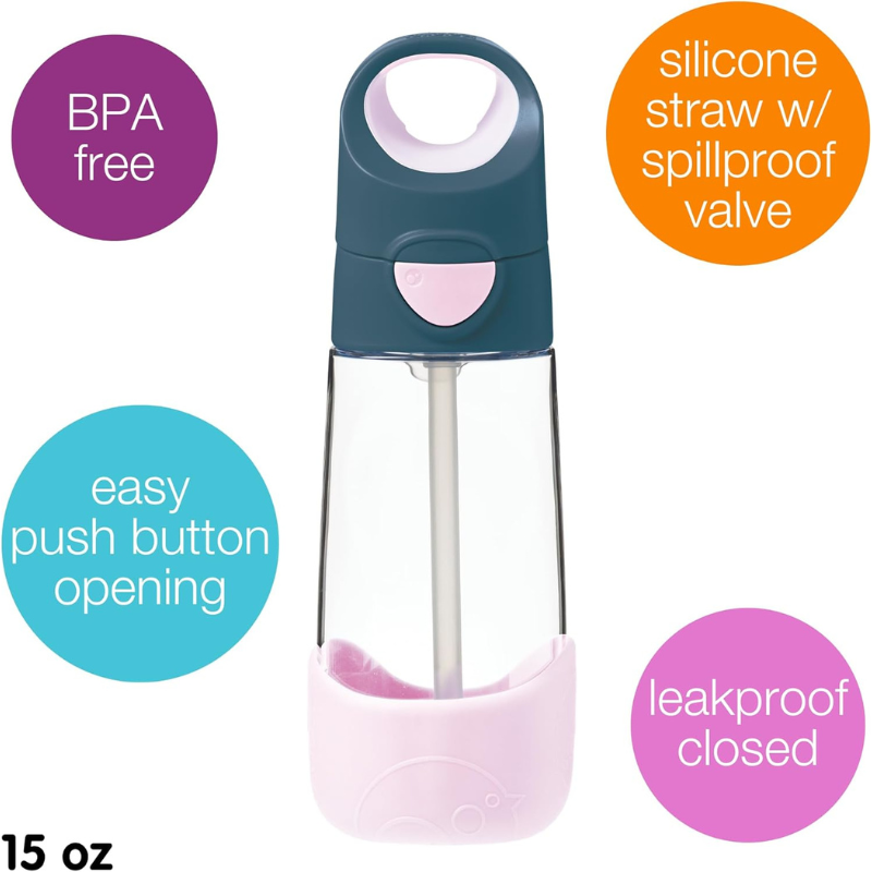 b.box Bouteille Tritan 450 ml - Indigo Rose