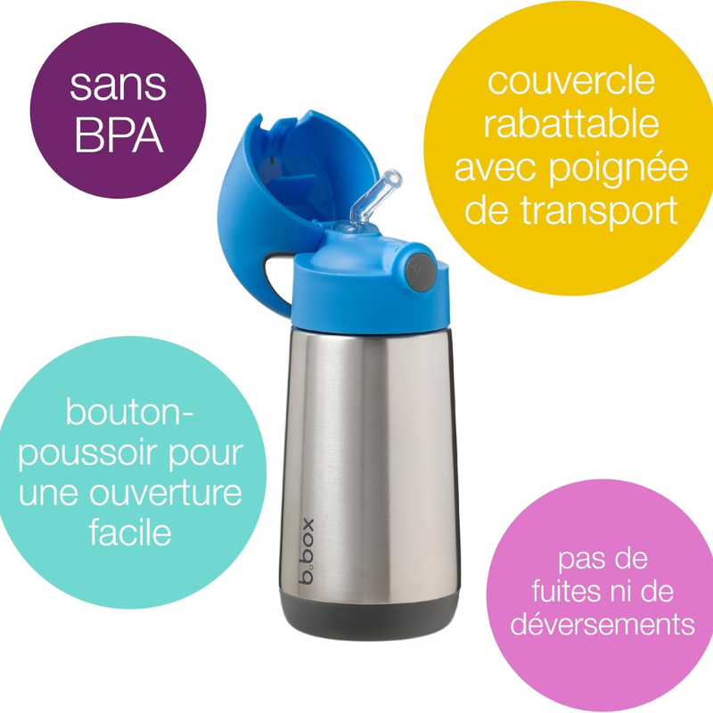 b.box Gourdes Isothermes 350ml – Bleu Slate