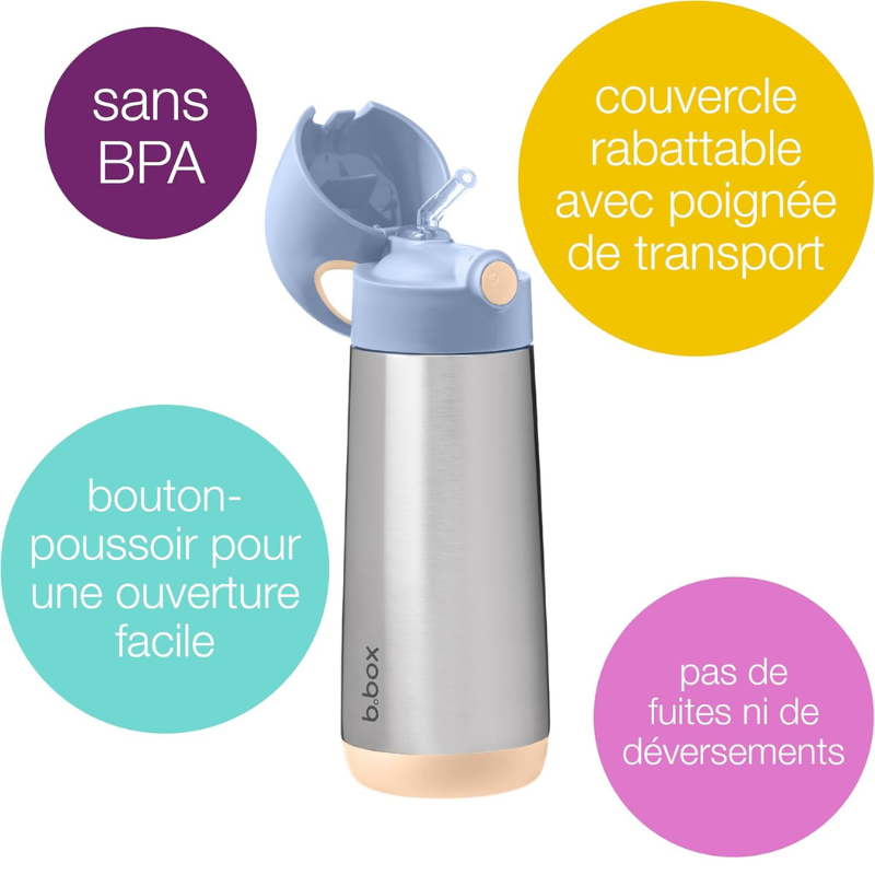 b.box Gourdes Isothermes 500 ml - Peachy