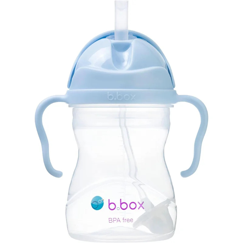 xx b.box Tasse d’Apprentissage avec Paille -bleu clair- 6+ Mois