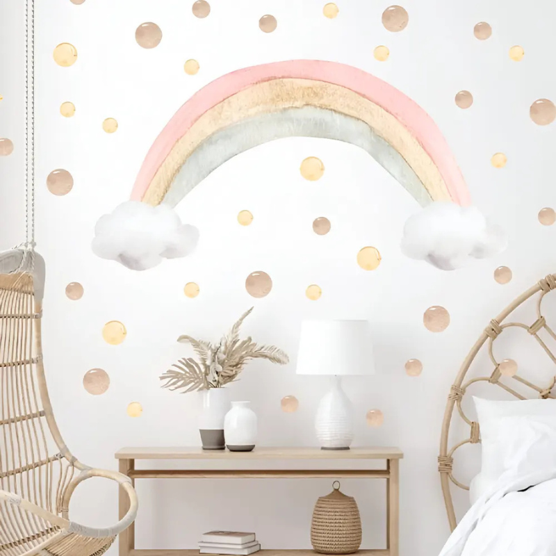 xx Bébé Safe Sticker Mural Arc-en-Ciel