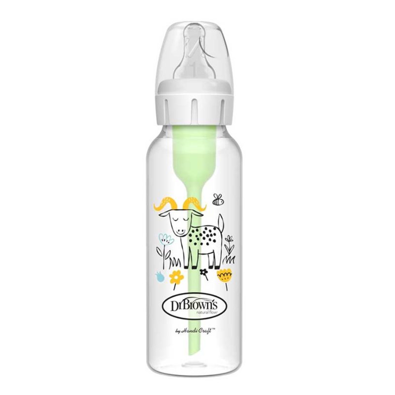 xx Biberon Dr. Brown’s Option+ 250 ml à col étroit – motif chèvre