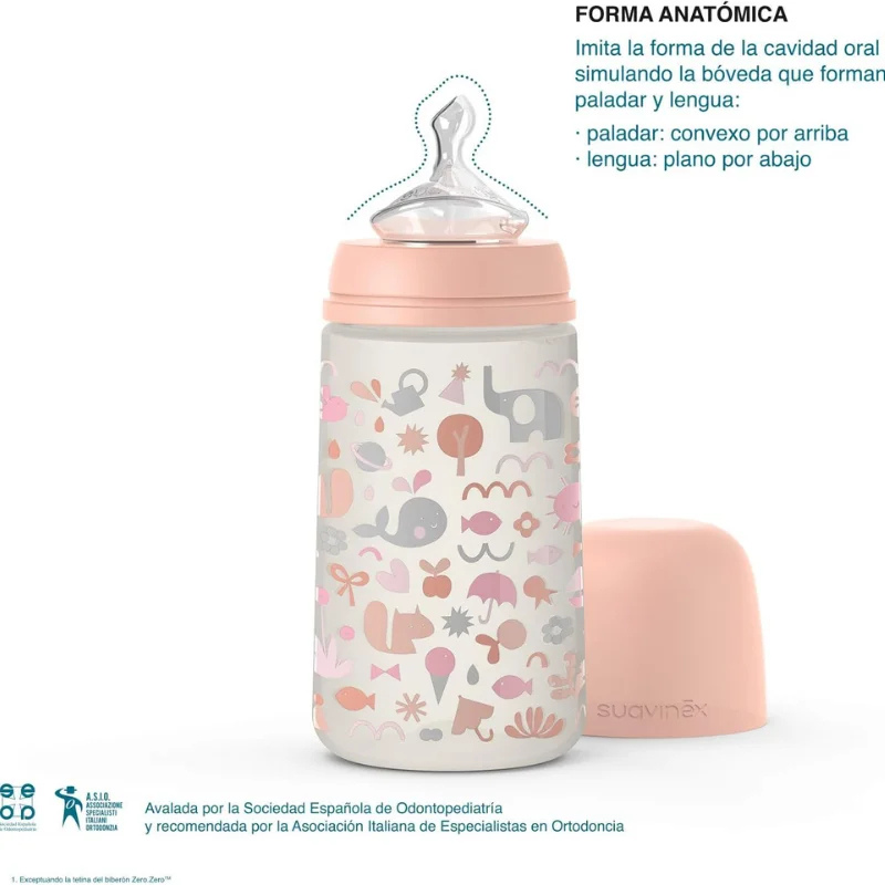 Biberon Memories avec tétine symétrique SX Pro M 270 ml orange