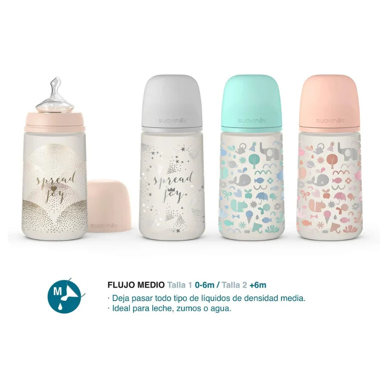 Biberon Memories avec tétine symétrique SX Pro M 270 ml orange