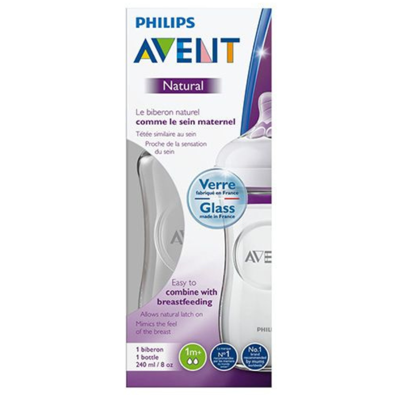 Biberon Natural en verre 240 ml de Philips Avent