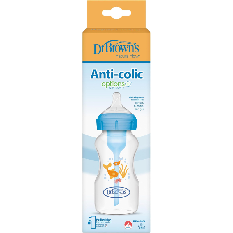 Biberon Option+ 270 ml, bleu - Dr. Brown's