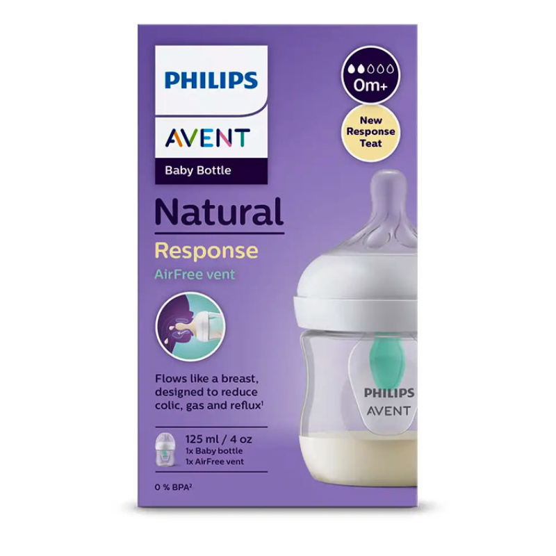 Biberon Philips Avent Natural Response avec valve Airfree 0 mois et plus 125 ml