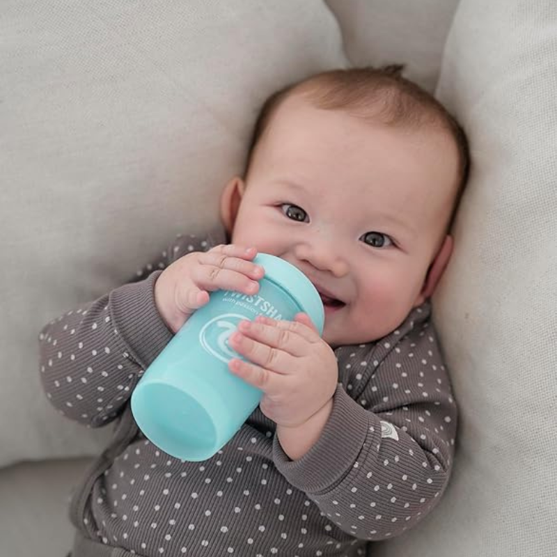 Biberons Anti-Coliques Twistshake 180ml – Lot de 2 – Bleu– 2m+