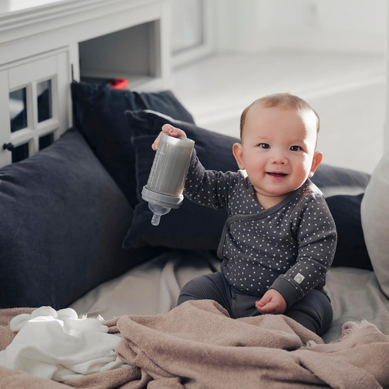 Biberons Anti-Coliques Twistshake 180ml – Lot de 2 – Gris – 2m+