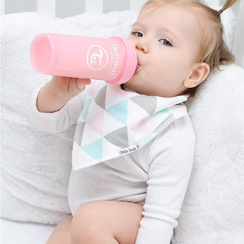 Biberons Anti-Coliques Twistshake 260ml – Lot de 2 – Rose – 2m+