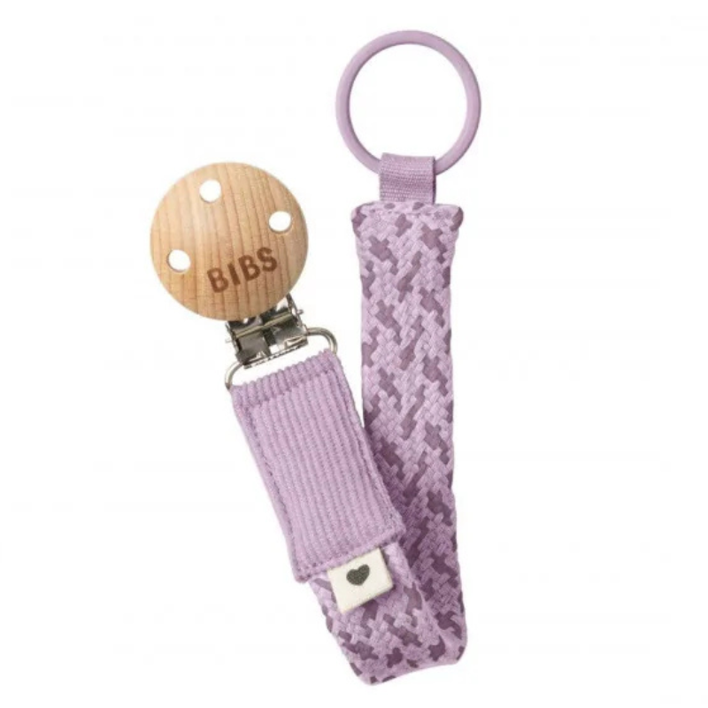 xx BIBS Attache-Sucette Tressée Violet Sky/Mauve