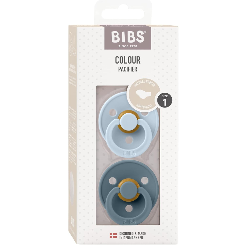 xx BIBS Lot de 2 Sucettes Anatomiques - Baby Blue/Petrol