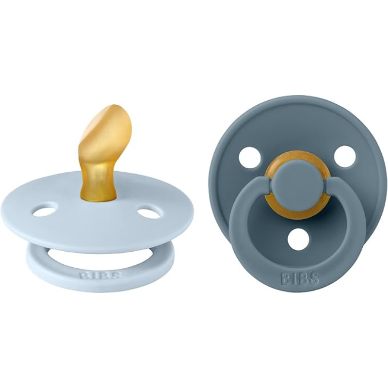 BIBS Lot de 2 Sucettes Anatomiques - Baby Blue/Petrol
