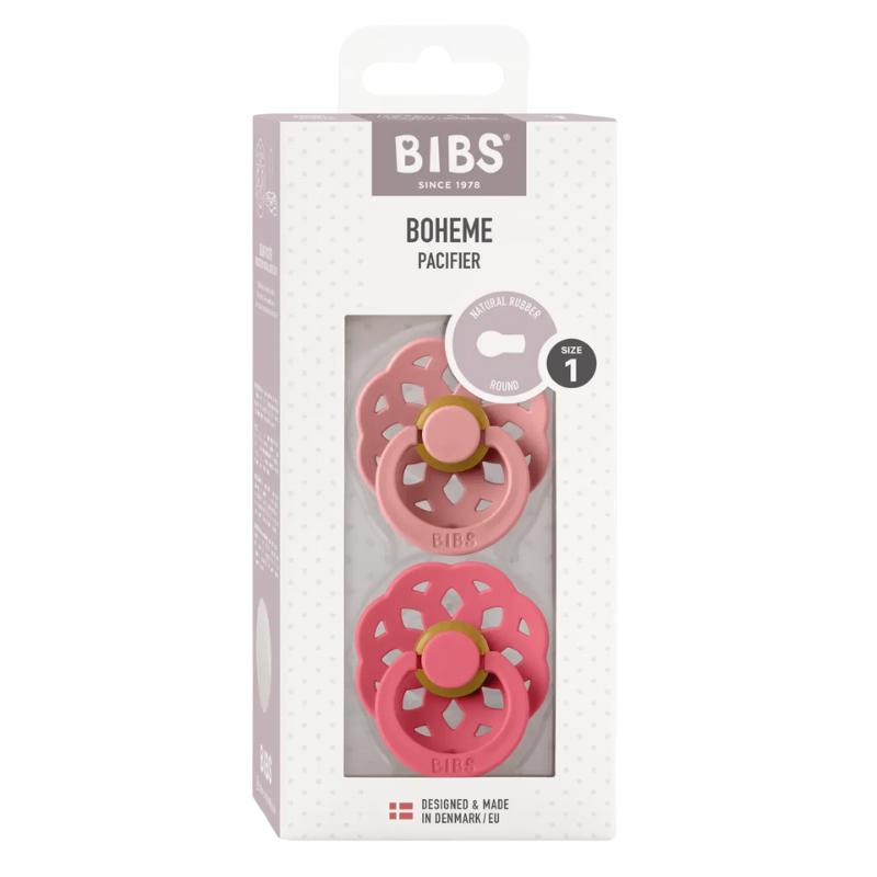 xx Bibs Lot de 2 Sucettes Boheme Dusty Pink / Coral
