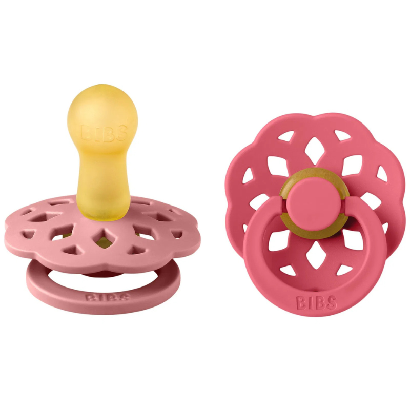 Bibs Lot de 2 Sucettes Boheme Dusty Pink / Coral