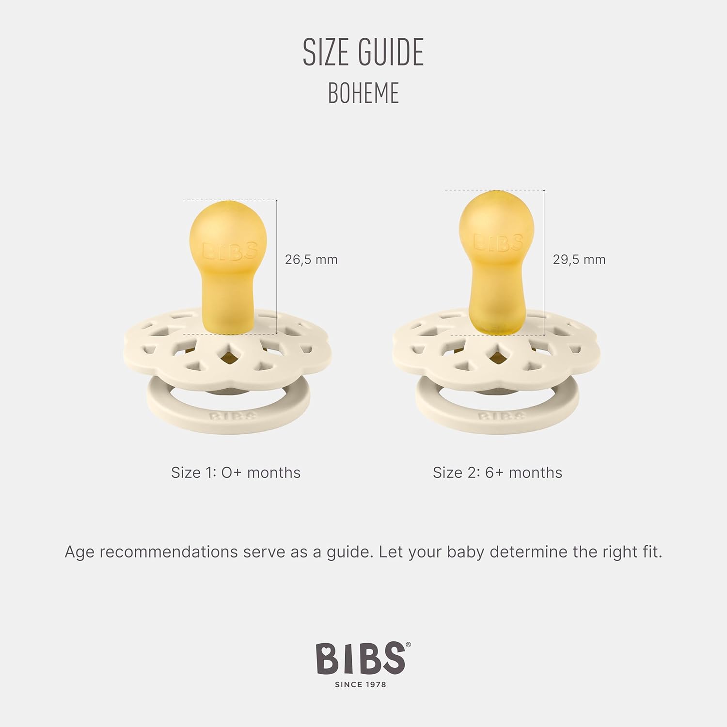 BIBS Lot de 2 Sucettes Bohème Nuit Rondes – Blush/Vanille - GLOW