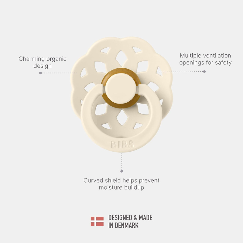 BIBS Lot de 2 Sucettes Bohème Nuit Rondes – Sauge/Nuage - GLOW