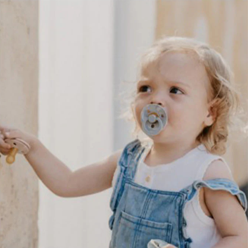 BIBS Lot de 2 Sucettes Rondes - Mauve/Rose