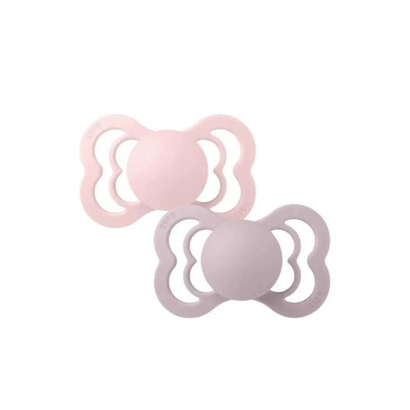 Bibs Lot de 2 Sucettes Supreme Symétrique Silicone Blossom / Dusky Lilac