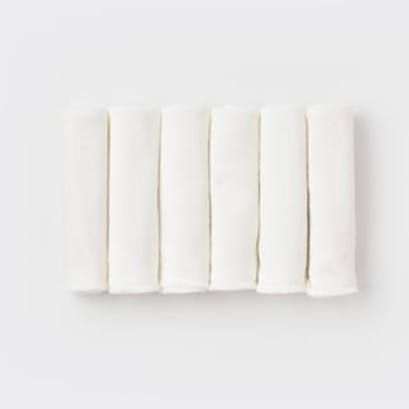 biorganic  Lingettes bio certifiées GOTS, lot de 6, 20 x 20 cm