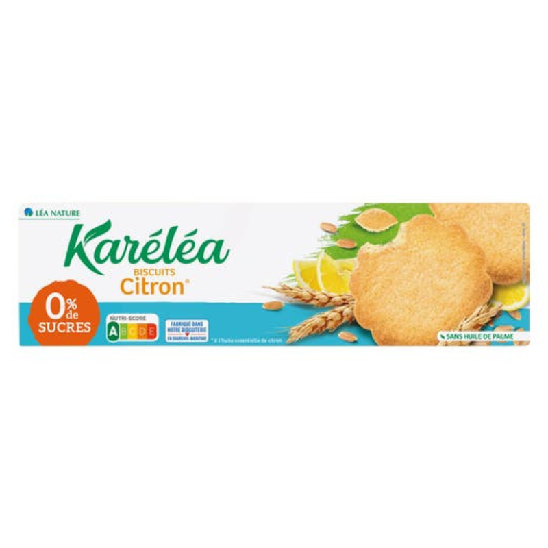 Biscuits au citron non sucrés Karelea 132 g