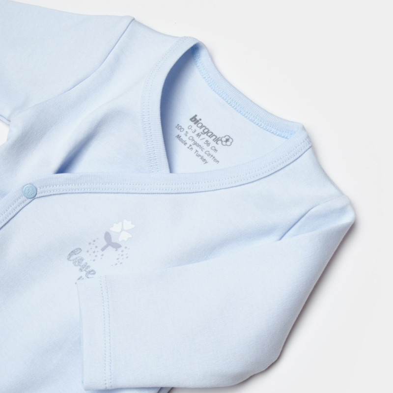 Body bébé fleuri Biorganic Love 56011 Écru