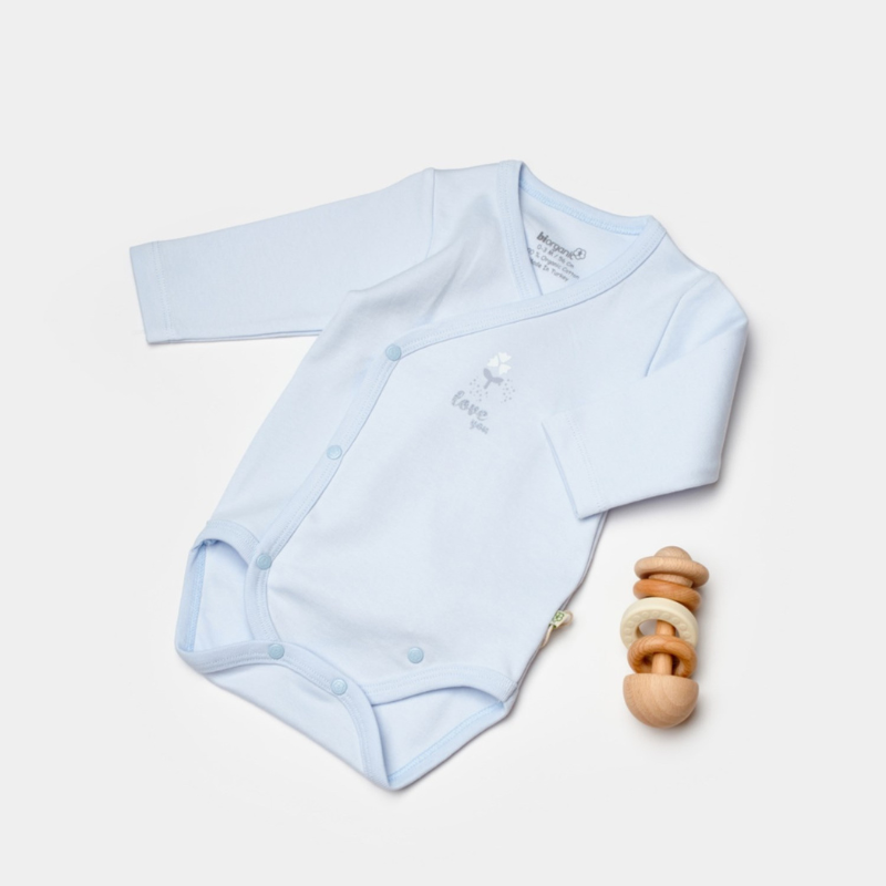 Body bébé fleuri Biorganic Love 56011 Écru