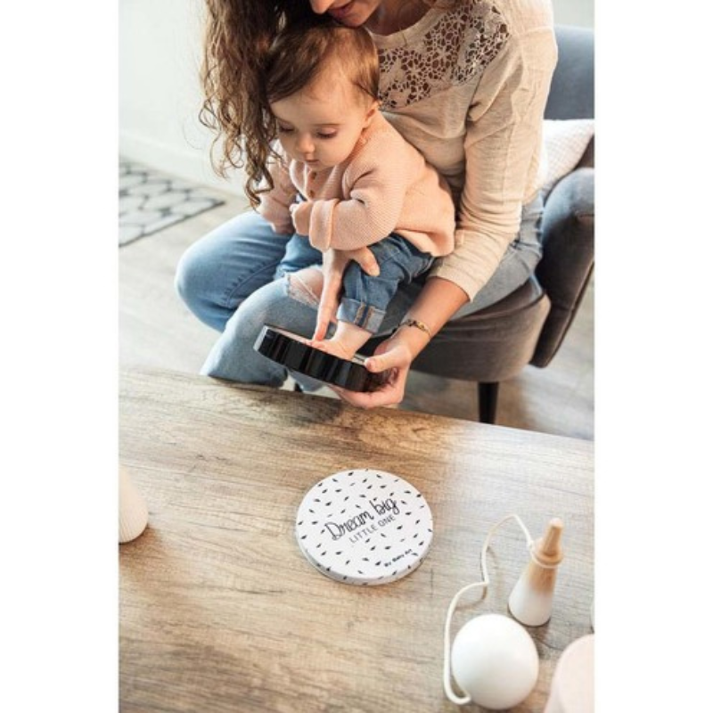 Boîte à empreinte ronde – Noir et blanc