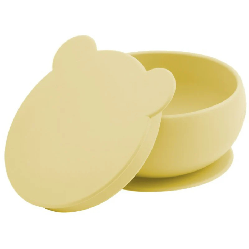 xx Bol avec Couvercle et Ventouse MINIKOIOI en Silicone – Jaune