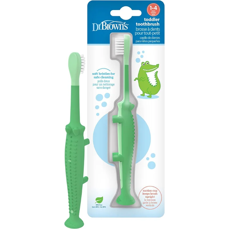 Brosse à dents pour tout-petits Dr. Brown’s – crocodile
