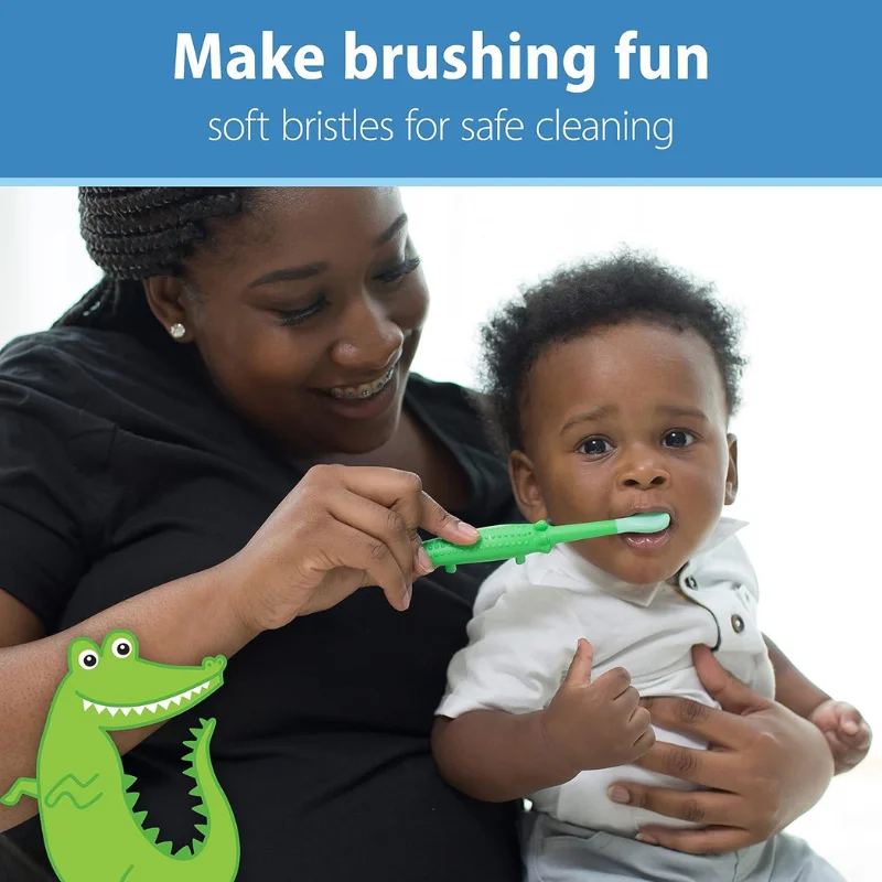 Brosse à dents pour tout-petits Dr. Brown’s – crocodile