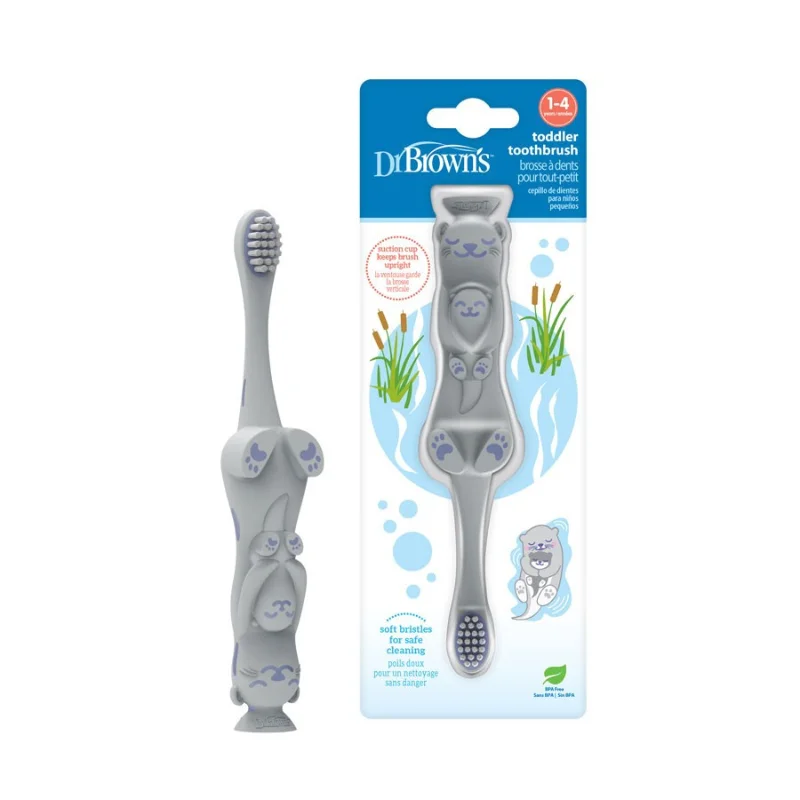 xx Brosse à dents pour tout-petits Dr. Brown’s – loutre – paquet de 1