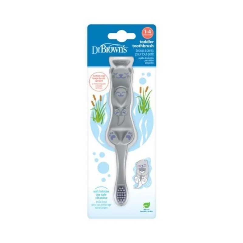 Brosse à dents pour tout-petits Dr. Brown’s – loutre – paquet de 1