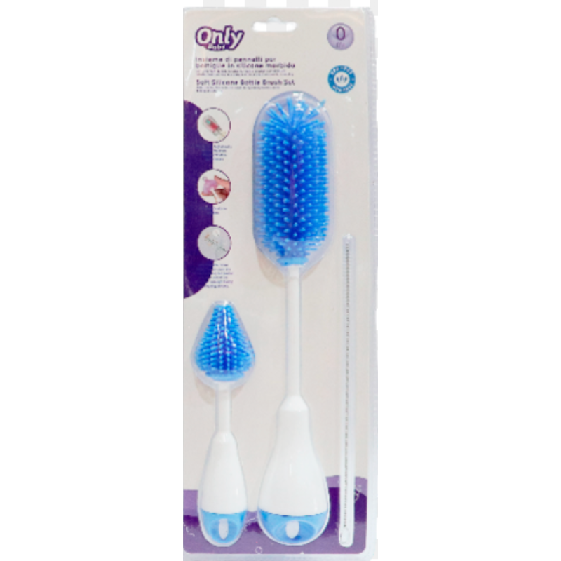 BROSSE EN SILICONE X2 - bleu