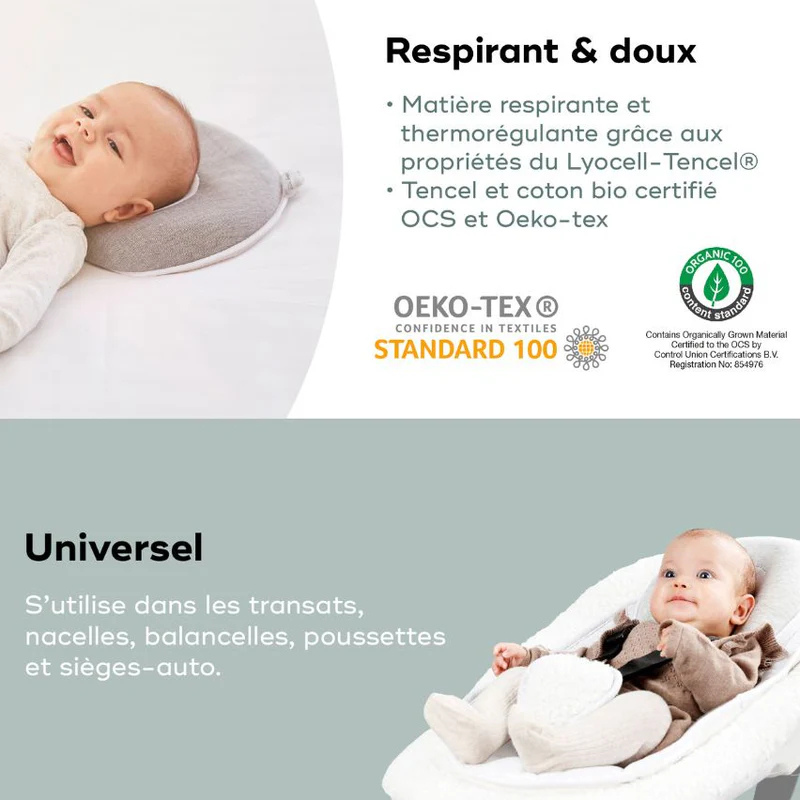 Cale tête bébé Lovenest (+) fresh smokey Babymoov