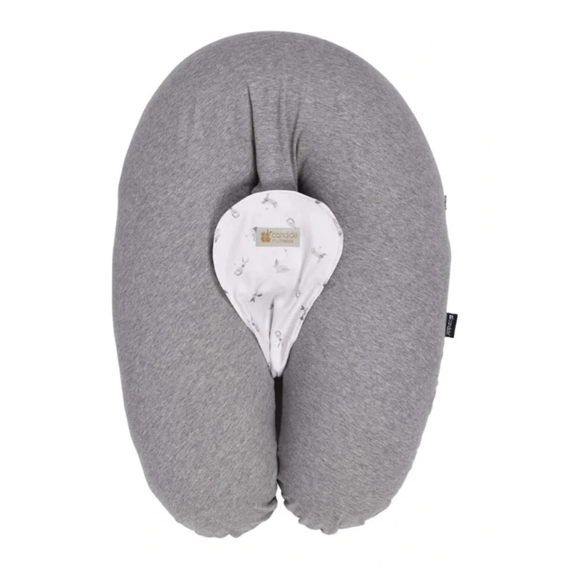 xx Candide Coussin Multirelax 3en1 - Gris Chiné Lapin