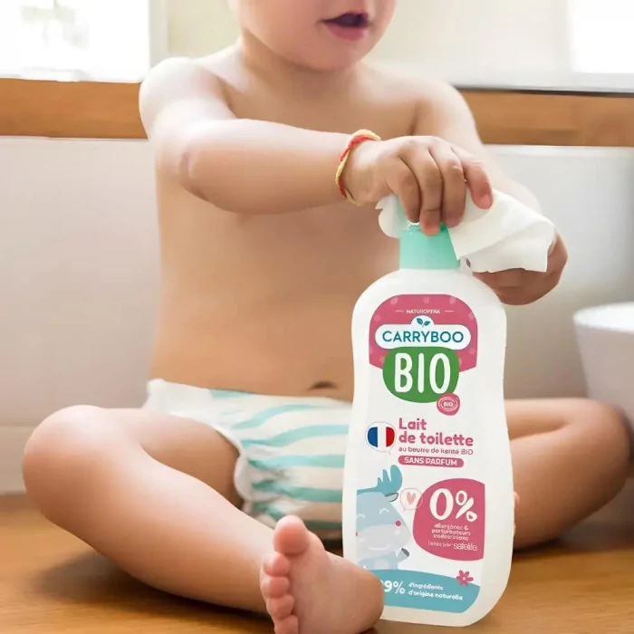 Carryboo Lait de toilette tout doux au beurre de karité bio