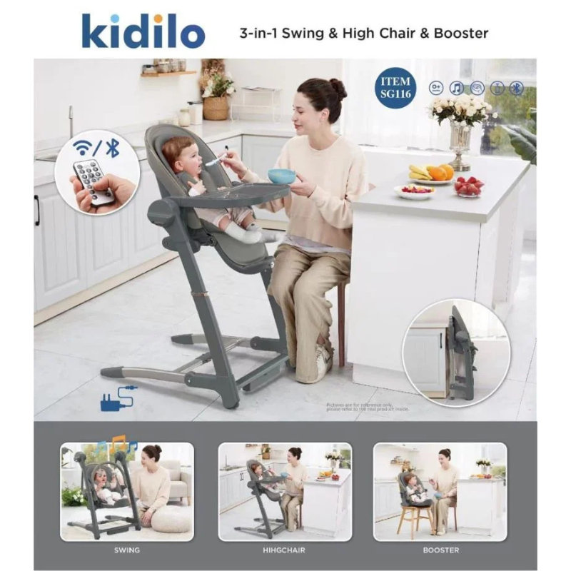 xx Chaise haute 3en1 Kidilo