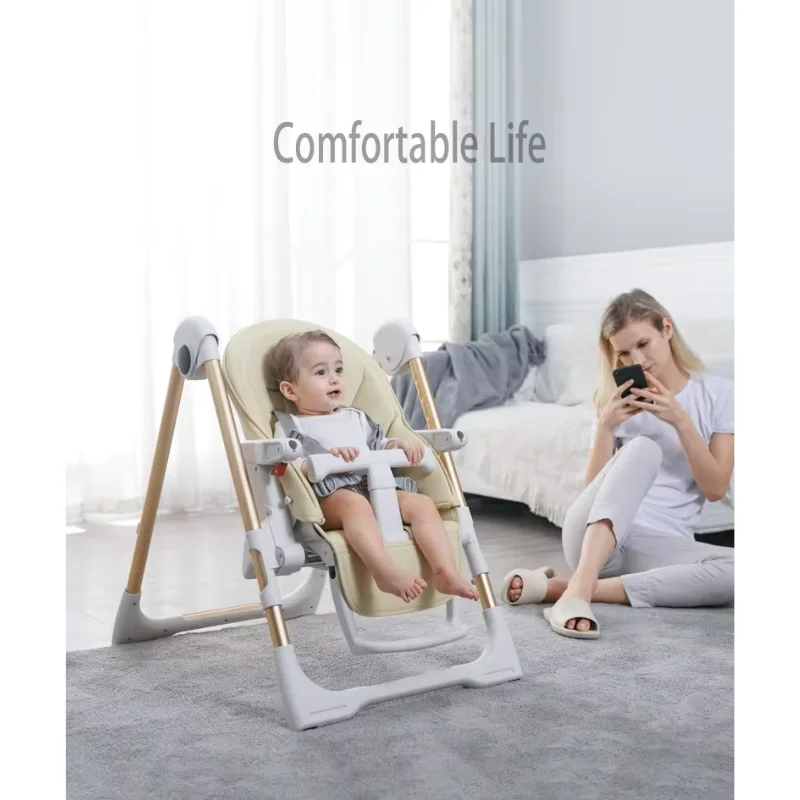 Chaise haute Cléon 3 en 1 Orange – A Demain