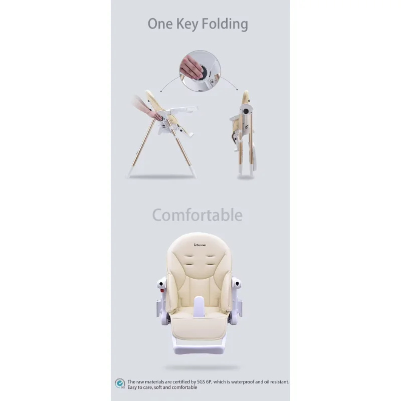 Chaise haute Cléon 3 en 1 Rose Gold – A Demain